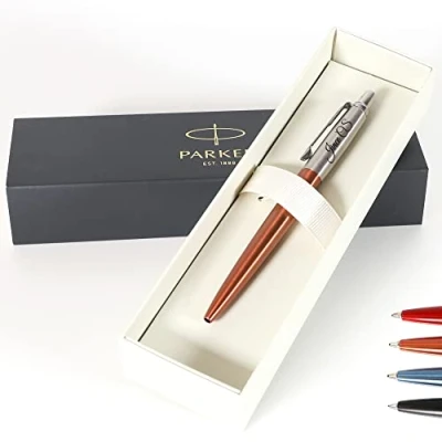Imagen de Bolígrafo Parker Jotter Bond Street personalizado + caja de regalo Diseñe un realmente único Grabado con láser naranja