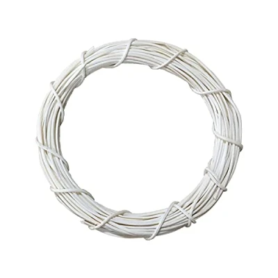 Imagen de Atroy 8 guirnaldas de ratán para Navidad, 25 cm, color blanco, natural rota vid uva, coronas manualidades, Pascua, decoración Acción Gracias