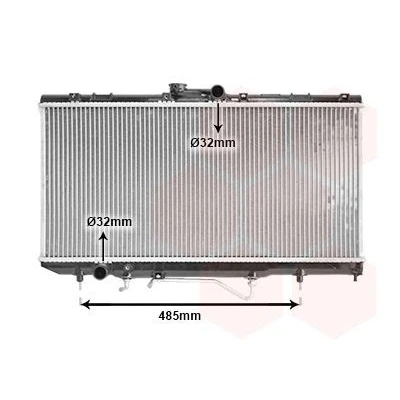 Imagen de VAN WEZEL 53002146 Radiador, refrigeración del motor Aluminio 327 699 16 con enfriador de aceite Aletas soldadas TOYOTA: Celica V Coupé