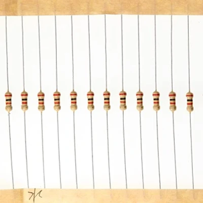 Imagen de HUABAN 200 Piezas 0.25 Watts 1/4W 2K Ohm 5% Resistencia de película carbono