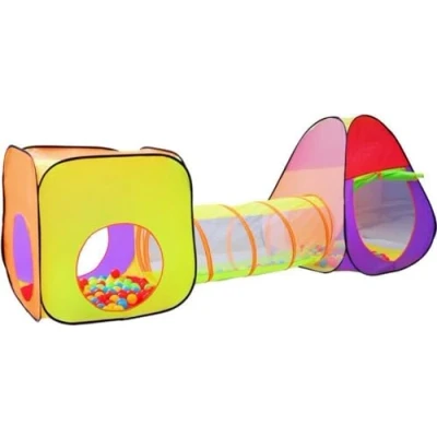 Imagen de Iso Trade Tent Igloo with Tunnel and 200 Balls for Kids Children Play 2880 Tiendas y Accesorios, Multicolor