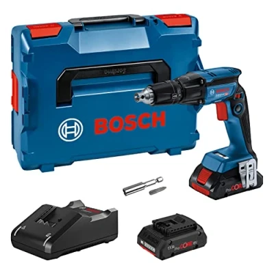 Imagen de Bosch Professional 18V System GTB 45 Atornillador a batería para construcción en seco (0 4500 rpm, 2 baterías ProCORE18V x 4.0Ah , L BOXX), Azul