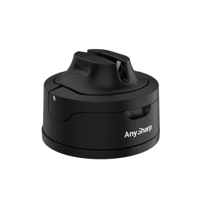 Imagen de AnySharp Evo Afilador de Cuchillos, Seguridad sin Manos, Ventosa, Afila con Todos los Cuchillos Cocina, Ideal para Acero Endurecido y Dentados, Compacto, Negro