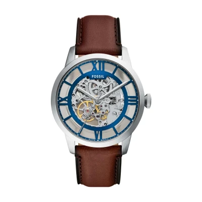 Imagen de Fossil Reloj Analógico para Hombres de Mecánico Cuerda Manual con Correa en Cuero ME3267