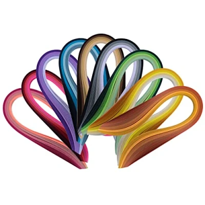 Imagen de YURROAD 9 Paquetes Quilling Papel 900 Tiras, Set, Paper, 7mm x 39cm, 36 Colores, DIY Filigrana Manualidades,