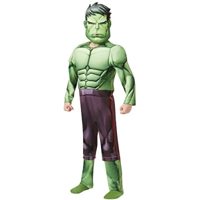 Imagen de Rubies Disfraz Hulk Deluxe para niños y niñas, Jumpsuit con pecho musculoso máscara, Licencia Oficial Marvel cumpleaños, cosplay, fiestas Carnaval