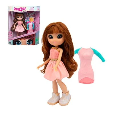 Imagen de UNIQUE EYES Sun Lover Sophia,muñeca de Pelo Largo pelirrojo para peinar, con Ojos Que te siguen y cambian Color, 2 Looks, 1 Cambia la luz, niñas niños Desde 3 años, Famosa (MYM07200)