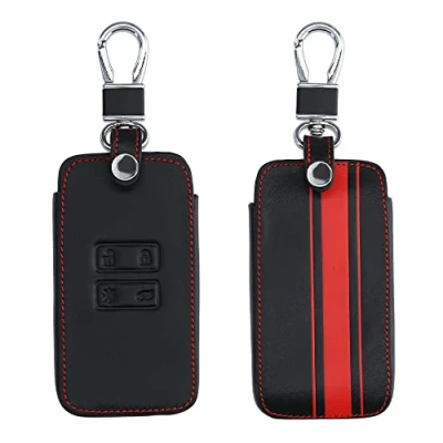 Imagen de kwmobile Funda Compatible con Renault Llave de Coche Smart Key 4 Botones (Solo Keyless Go) Cubierta Cuero sintético Case para Mando y Control Auto Rally