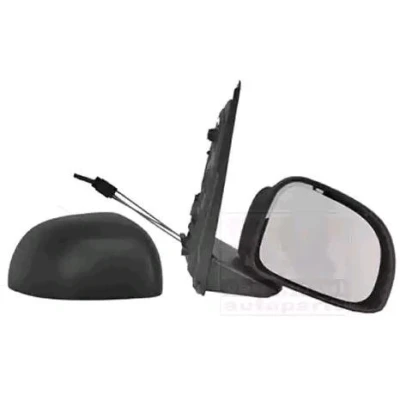 Imagen de espejo retrovisor Van Wezel 1607804 derecha negro rugoso completo, convexo, para Ajuste manual espejo, por cable