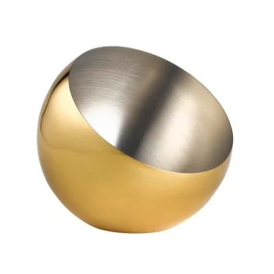 Imagen de APS 40775 Sphere Cuenco (diámetro de 24 cm, altura 21 2 L, acero inoxidable, aspecto dorado)