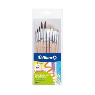 Imagen de Pelikan 700405 Juego de pinceles para principiantes, 5 cepillos pelo y cerdas