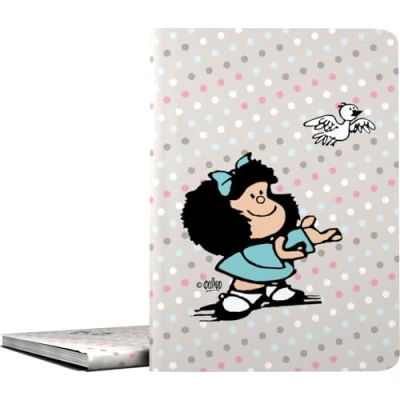 Imagen de Grafoplas Carpeta Fundas Plastico A4, Mafalda Bird, Tapas Flexibles e Impermeables, 30 Forros de Polipropileno, Poliplás, Perfecto para Organizar tu Material Escolar