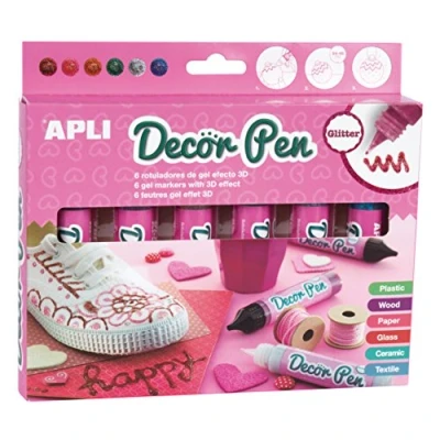Imagen de Apli Paper Ref. 14968 Decorpen Glitter 6 colores