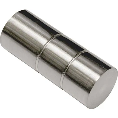 Imagen de Gardinia botón, metal, aspecto de acero, 0.1, 2
