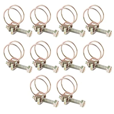 Imagen de Akozon 10pcs Abrazadera de Manguera Ajustable Clip Tubo Silicona Vacío Sujeción (16 19 mm)