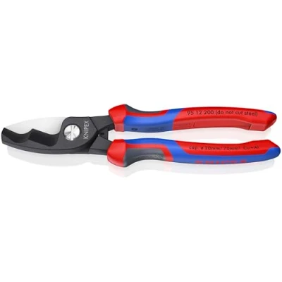 Imagen de Knipex Tijeras cortacables con filo de corte doble bruñido, fundas multicomponentes 200 mm 95 12