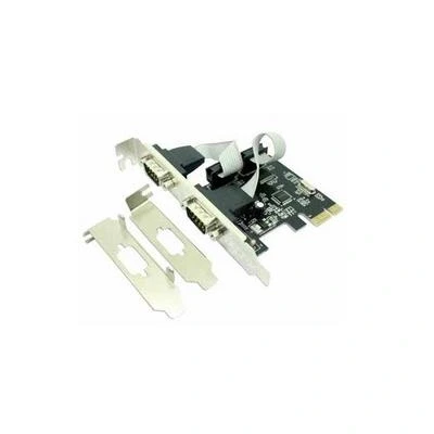 Imagen de Approx APPPCIE2S Tarjeta PCI E de Dos Puertos, Color Plateado y Verde