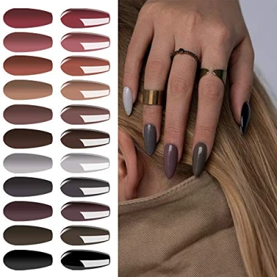 Imagen de Vishine Esmaltes Semipermanentes De Uñas 12 Colores, Kit Esmalte en Gel 8ml, Beige, Marrón, UV LED Soak Off, con Top Coat Mate Semipermanente 8ml