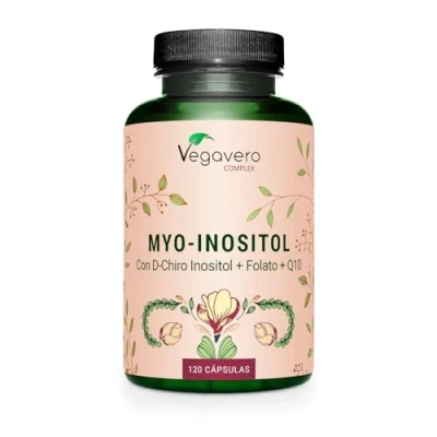 Imagen de Myo Inositol Vegavero® PCOS Con D Chiro + 5 MTHF Vitaminas OVARIOS POLIQUÍSTICO Sin Aditivos 120 Cápsulas