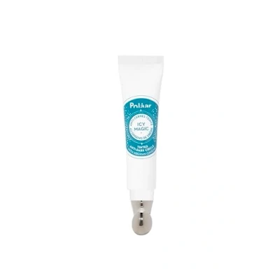 Imagen de Polåar Icy Magic Corrector de Ojos con Ginseng Siberiano Mitad Cuidado, Maquillaje Aplicador Metálico Descongestionante 97% Natural, Vegano, Fabricado en Francia, Sin Perfume 15 ml