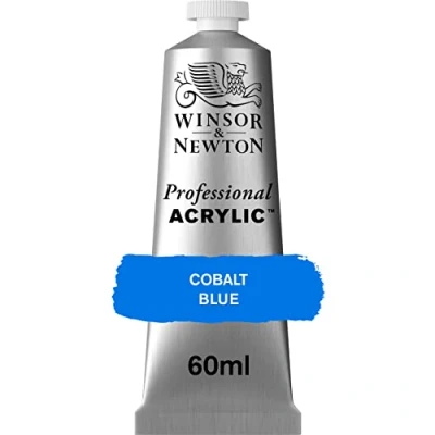 Imagen de Winsor &amp; Newton acrílico profesional Artist&#039;s tubo de pintura acrílica 60ml, color azul cobalto