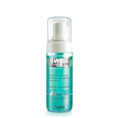 Imagen de Swiss Image Jabón facial en espuma matificante y tensor de poros, para pieles mixtas a grasas, probado dermatológicamente antibrillo reafirmantes, 150 ml
