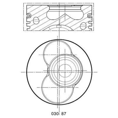 Imagen de Pistón MAHLE ORIGINAL 030 87 00