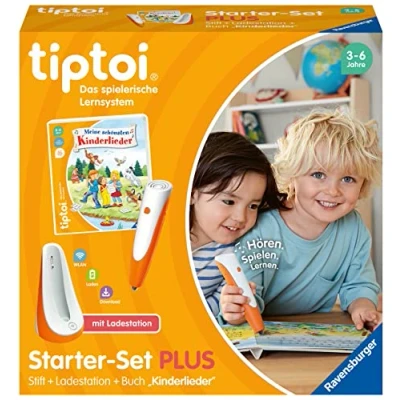 Imagen de Ravensburger Tiptoi Plus 00159: bolígrafo y Libro Mis Canciones Infantiles más Bonitas estación de Carga, Exclusivo en Amazon