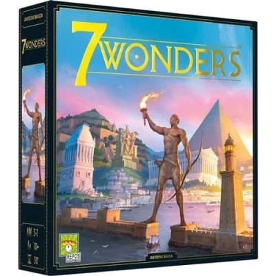 Imagen de ASMODEE 7 Wonders, nueva versión 2020, Unbox Now, juego de fiesta, 10 años o más, 3 a jugadores, 30 minutos, en francés