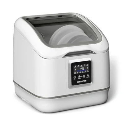 Imagen de Klarstein SilentScrub lavavajillas encimera portátil y compacto con 3 cubiertos, 7 programas de lavado, pantalla táctil digital, funcionamiento silencioso a 55 dB
