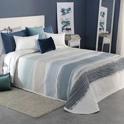 Imagen de Reig Marti Colcha Capa Movie Cama 90 Cm Color Azul C03