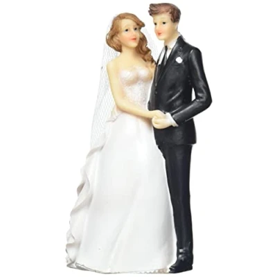 Imagen de Rayher Figura novios para tarta de boda, 9 x5,3 x14,2 cm, poliresina, 46191000