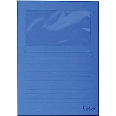 Imagen de Exacompta 50102E Lote de 100 Subcarpetas Forever® 120 con Ventana e Impresas, Color Azul