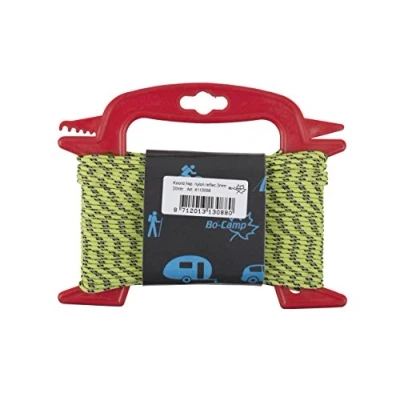 Imagen de Bo Camp Cuerda de Carrete + tensores Ø 3 mm 20 Metros Nylon Reflectante