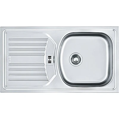 Imagen de FRANKE 101.0368.951 Fregadero de Cocina Acero Inoxidable (Lino) con un Solo Cuenco Eurostar ETL 614 78 I Nova lino 101.0368, Gris