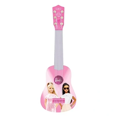 Imagen de Lexibook, Barbie, Mi Primera Guitarra para niños, 6 Cuerdas, 53 cm, guía incluida, Rosa, K200BB