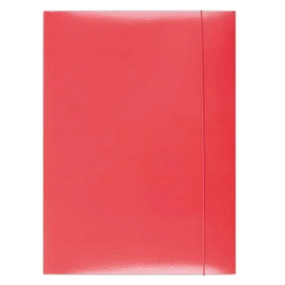 Imagen de Office Products 21191141 04 Carpeta de gomas con banda cartón/lacado, A4, gramaje 350 g/m², 3 solapas, rojo