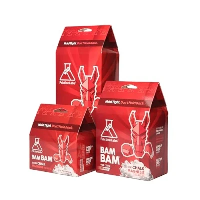 Imagen de FrictionLabs tiza suelta para escalada, el nuevo estándar en escalada roca y levantamiento de potencia, la mejor del mundo, Bam Bam, textura súper gruesa, 2.5 oz (70.8 g)