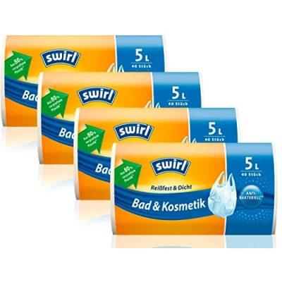 Imagen de Swirl Bolsa de basura con asa 5 l, 4 x 40