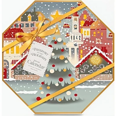 Imagen de Yankee Candle Calendario de Adviento corona 2024 Navidad 24 velas té 1 portavelas Passport to the Holidays