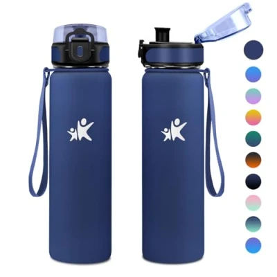 Imagen de KollyKolla Botella Termica Niños, 500ml, Acero Inoxidable y Reutilizable, sin BPA, Agua Inoxidable, Cantimplora a Prueba de Fugas, Termo para Escuela, Oficina, Gimnasio