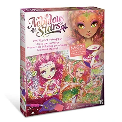 Imagen de Nebulous Stars NS11125 Strass nach Zahlen Wald Diamond Forest Creative Set Beautiful Images with Rhinestones Similar to Painting by Numbers Principle Girls Age 7 +, Colourful