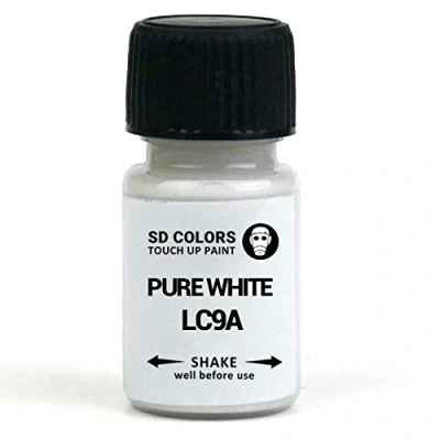 Imagen de SD COLORS Pintura de retoque LC9A Color Blanco Puro, 15 ml, Cepillo reparación arañazos, código Puro (Solo Pintar)