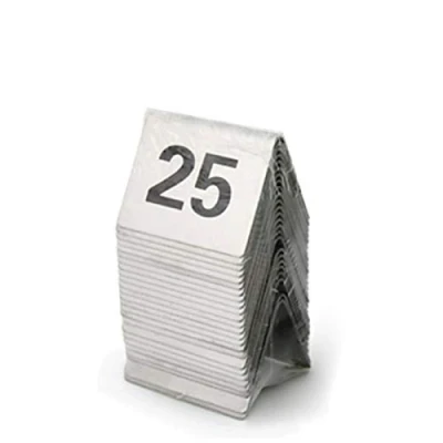 Imagen de Números De Mesa, Carpa Acero Inoxidable Tarjetas Mesa Restaurante Café Bar Asientos Suministros para Fiesta Cumpleaños Boda (Color : 1 to 25)
