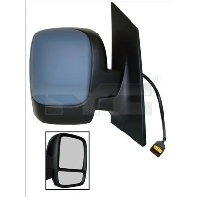 Imagen de espejo retrovisor Tyc 309 0189 derecha imprimado para ajuste elect. espejo, convexo, calefactable, con sensor de temperatura, gran angular