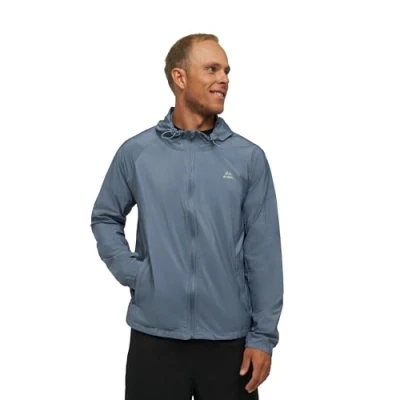Imagen de DANISH ENDURANCE Cortavientos Para Hombre, Chaqueta Deportiva con Capucha Ajustable, Puños Elásticos, Azul, L