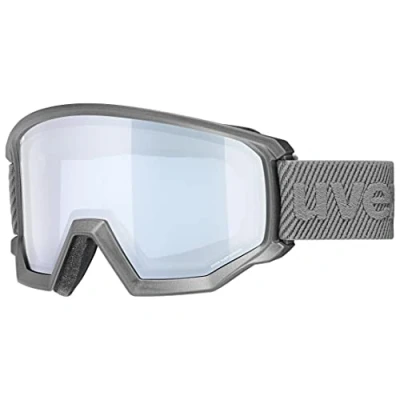Imagen de uvex athletic FM, gafas de esquí unisex, campo visual ampliado antivaho, ventilación sin corrientes aire, rhino matt/silver blue, one size