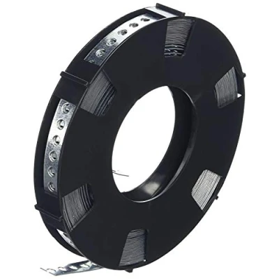 Imagen de Don Quichotte 900927 Cinta Perforada de 12 mm galvanizada, 10 Metros en un Rollo Caja plástico, Acero, Typ: 12x0,75