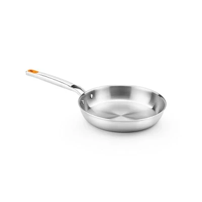 Imagen de BRA Efficient Sartén Inox Triply 26 cm, acero inoxidable 18/10, sin antiadherente con triple fondo difusor forjado, PFOA, mango remachado