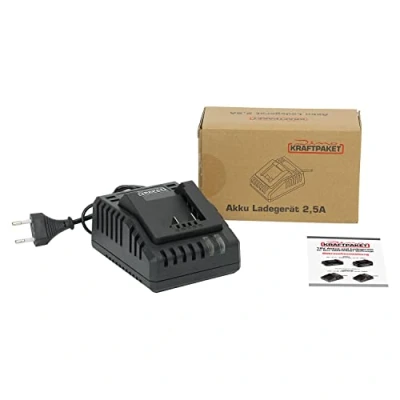 Imagen de Dino KRAFTPAKET Cargador de 2,5 A para batería Iones Litio 18 V y 2 Ah, Compatible con el Sistema